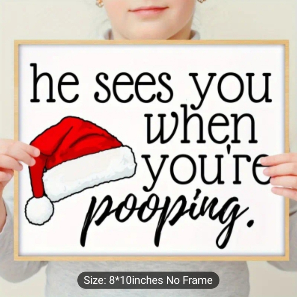 Funny Christmas Bathroom Decor